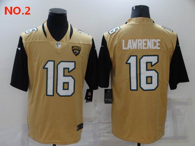 Men's Jacksonville Jaguars 16 Trevor Lawrence Jersey NO.2;